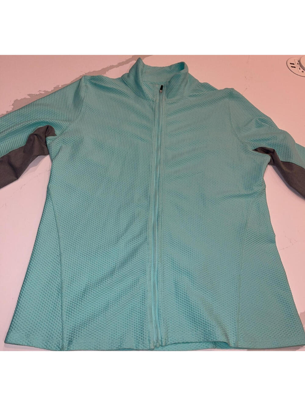 CALVIN KLEIN PERFORMANCE QUICK DRY GREEN JACKET WOMENS FULL ZIP JACKET LARGE
